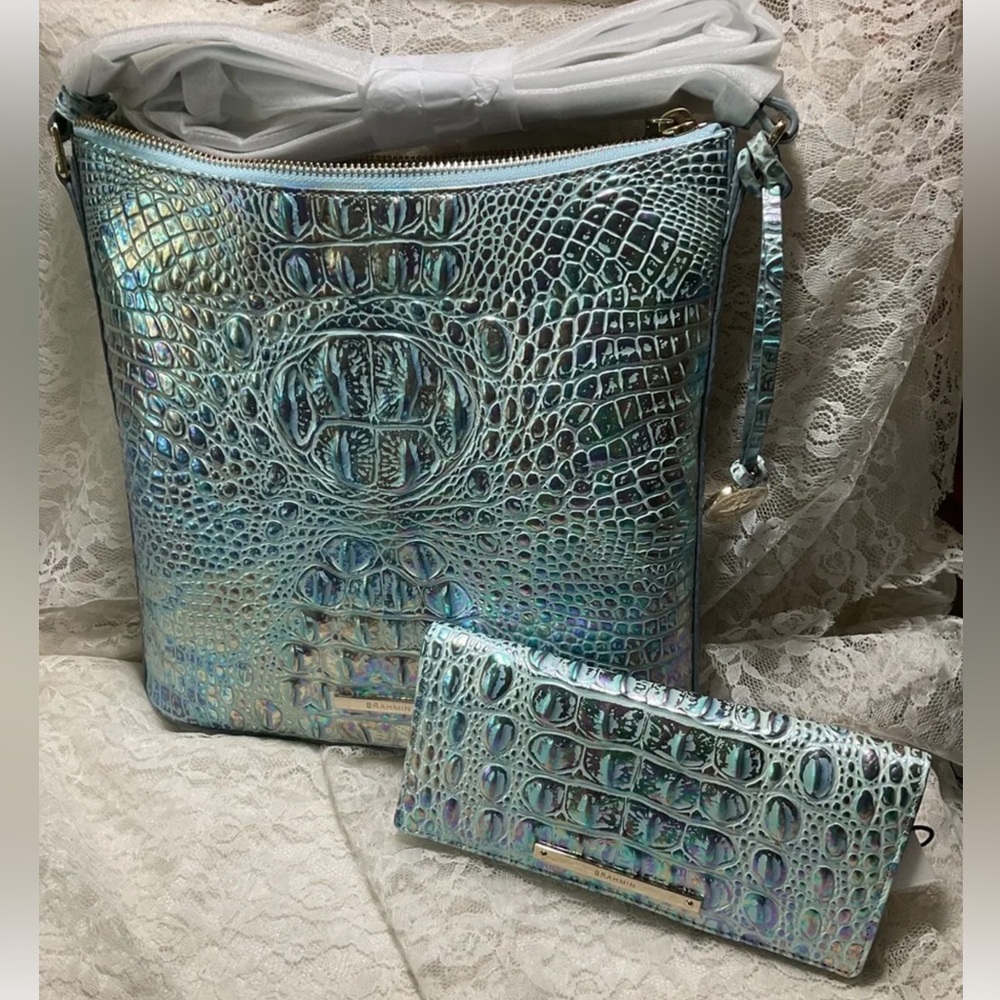 NWT **FIRM** 🌹BRAHMIN GORGEOUS Wonderland Katie Crossbody & Matching ADY wallet
